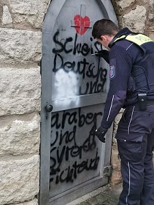 Schmierereien auf dem Petersberg