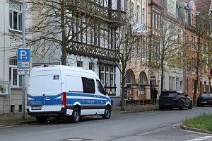 Polizeieinsatz in der Hesser&ouml;der Stra&szlig;e in Nordhausen