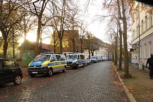 Polizeieinsatz in der Hesser&ouml;der Stra&szlig;e in Nordhausen