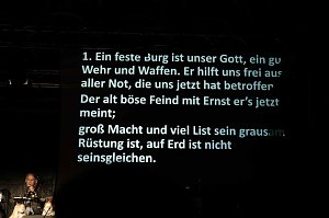 Martinsfeier und - Feuer in Nordhausen