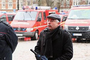Das Friedenslicht aus Bethlehem wurde heute auf dem August-Bebel-Platz verteilt