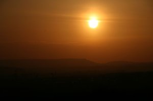 Sonnenuntergang - fotografiert vom Hainer Berg