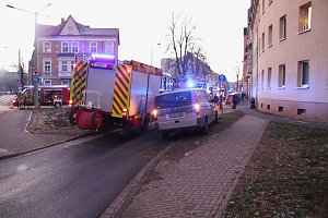 Einsatz in der Leimbacher Stra&szlig;e