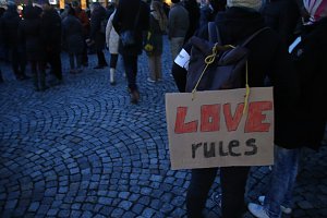 Demonstrationszug durch die Nordh&auml;user Innenstadt