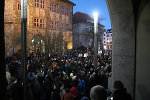 Demonstrationszug durch die Nordh&auml;user Innenstadt