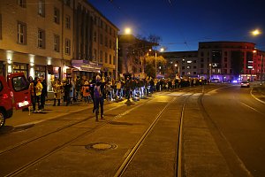 Demonstrationszug durch die Nordh&auml;user Innenstadt