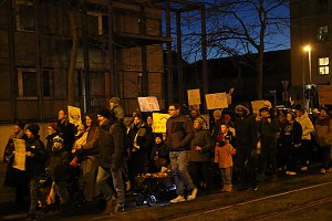 Demonstrationszug durch die Nordh&auml;user Innenstadt