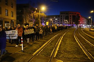 Demonstrationszug durch die Nordh&auml;user Innenstadt