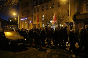Demonstrationszug durch die Nordh&auml;user Innenstadt