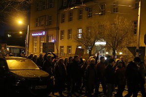 Demonstrationszug durch die Nordh&auml;user Innenstadt