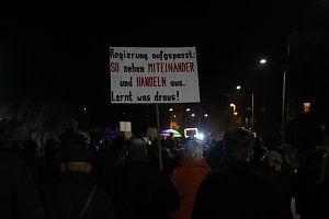 Demonstrationszug durch die Nordh&auml;user Innenstadt