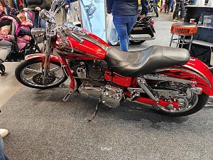 Peter Blei unterwegs auf der Motorradmesse