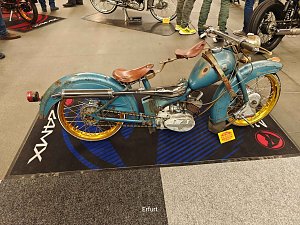 Peter Blei unterwegs auf der Motorradmesse