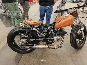 Peter Blei unterwegs auf der Motorradmesse