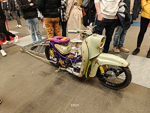 Peter Blei unterwegs auf der Motorradmesse