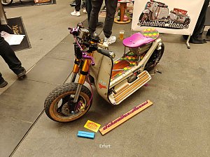 Peter Blei unterwegs auf der Motorradmesse