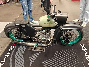 Peter Blei unterwegs auf der Motorradmesse
