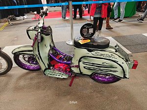 Peter Blei unterwegs auf der Motorradmesse