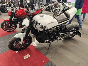 Peter Blei unterwegs auf der Motorradmesse