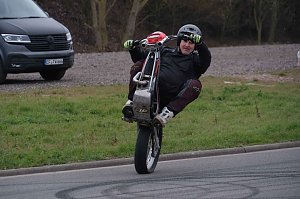 Peter Blei unterwegs auf der Motorradmesse