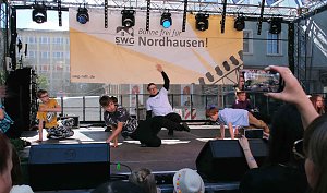 Gro&szlig;e Volksfeststimmung am 2. Tag auf dem Rolandsfest in Nordhausen