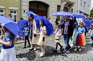 Gro&szlig;er festlicher Umzug zum 211. Brunnenfest in Bad Langensalza