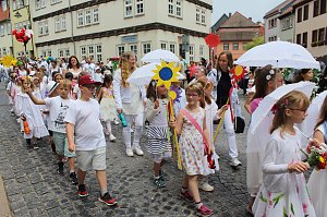 Gro&szlig;er festlicher Umzug zum 211. Brunnenfest in Bad Langensalza