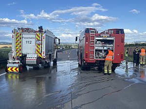 Unfall beim Auffahren auf die A38