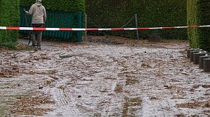 N&auml;chtlicher Starkregen hinterl&auml;sst Spuren in Salza