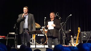 KSK-Chef Thomas Seeber und Jazzclub-Chef Holger Gonska er&ouml;ffnen das 41. Nordh&auml;user Jazzfest