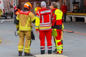 Katastrophen&uuml;bung auf dem Nordbrand-Gel&auml;nde
