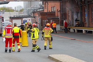 Katastrophen&uuml;bung auf dem Nordbrand-Gel&auml;nde