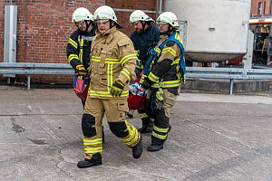 Katastrophen&uuml;bung auf dem Nordbrand-Gel&auml;nde