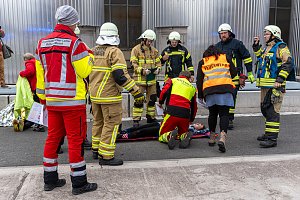Katastrophen&uuml;bung auf dem Nordbrand-Gel&auml;nde