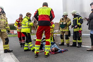 Katastrophen&uuml;bung auf dem Nordbrand-Gel&auml;nde