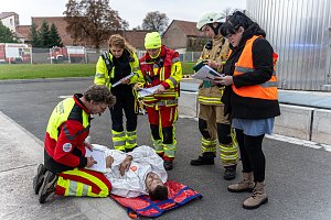 Katastrophen&uuml;bung auf dem Nordbrand-Gel&auml;nde