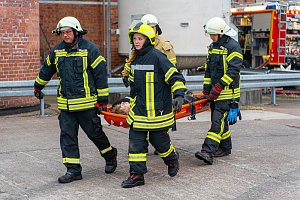Katastrophen&uuml;bung auf dem Nordbrand-Gel&auml;nde