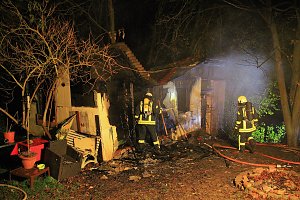 Gartenlaube in Bleicherode abgebrannt