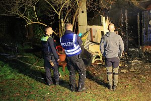 Gartenlaube in Bleicherode abgebrannt