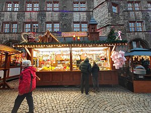 Peter Blei unterwegs auf dem Weihnachtsmarkt