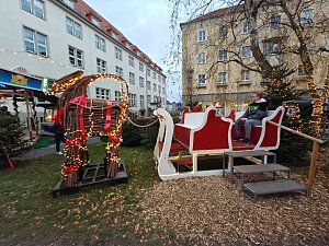 Peter Blei unterwegs auf dem Weihnachtsmarkt