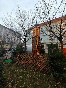 Peter Blei unterwegs auf dem Weihnachtsmarkt