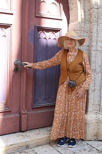 Das Jahr 2024 in Bad Langensalza - Ilse M&ouml;ller aus Berlin beim Mittelalterfest