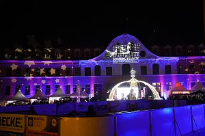 Wei&szlig;e Schlossweihnacht in Sondershausen mit wundervollen Lichtinstallationen