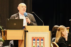 THC Trainer Herbert M&uuml;ller beim Neujahrsempfang im KKZ in Bad Langensalza