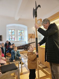 Kinder der Kindervilla Bad Frankenhausen besuchen zum Thema: Ritter, Bauern, Burgverwalter das Regionalmuseum