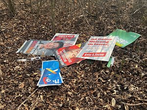 Wahlplakate in Sondershausen verklappt