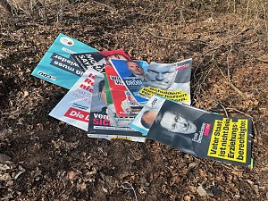 Wahlplakate in Sondershausen verklappt