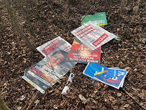 Wahlplakate in Sondershausen verklappt