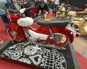 Peter Blei auf der Motorradmesse Erfurt